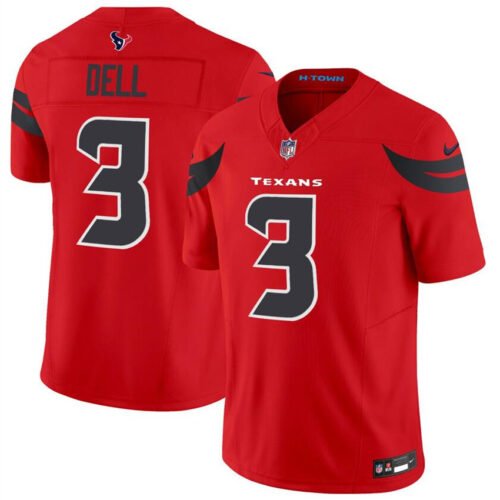 Red Houston Texans Active Player Custom  2024 Alternate Vapor F.U.S.E. Limited Stitched Jersey - HTJ117