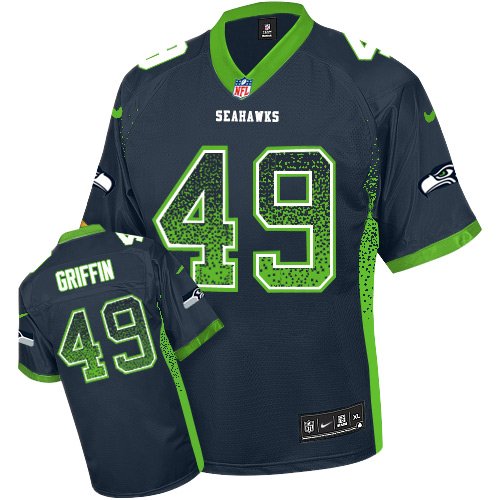Nike Seahawks #49 Shaquem Griffin Steel Blue Team Color Stitched NFL Elite Drift Fashion Jersey