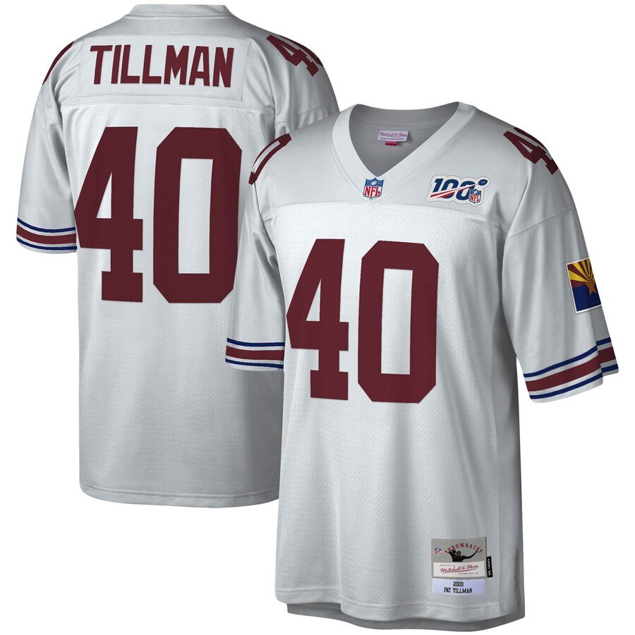 Arizona Cardinals #40 Pat Tillman Mitchell & Ness NFL 100 Retired Player Platinum Jersey - ACJ12