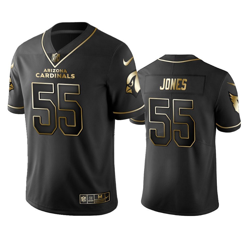 Cardinals #55 Chandler Jones Stitched NFL Vapor Untouchable Limited Black Golden Jersey - ACJ308