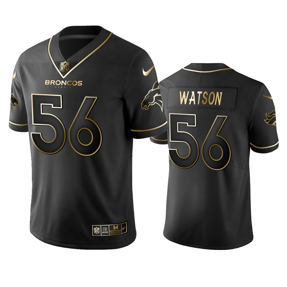 Broncos #56 Dekoda Watson Stitched NFL Vapor Untouchable Limited Black Golden Jersey