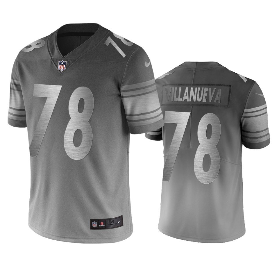 Pittsburgh Steelers #78 Alejandro Villanueva Silver Gray Vapor Limited City Edition NFL Jersey - PSJ161