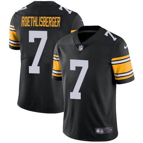 Nike Steelers #7 Ben Roethlisberger Black Alternate Stitched NFL Vapor Untouchable Limited Jersey - PSJ21