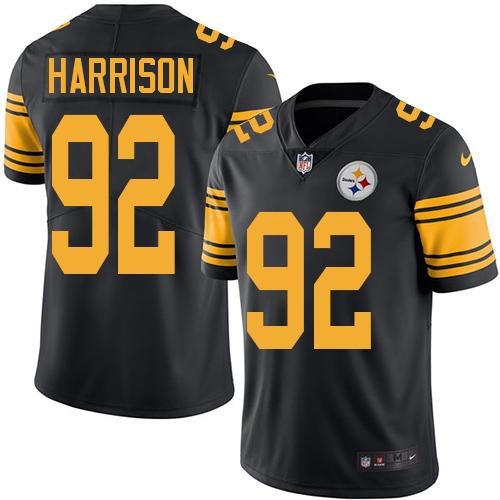 Black Nike Pittsburgh Steelers #92 James Harrison Stitched NFL Limited Jersey - PSJ376