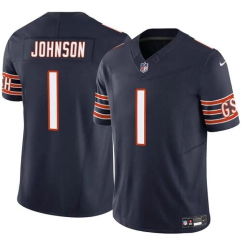 Navy Chicago Bears #1 Jaylon Johnson 2024 F.U.S.E. Vapor Stitched Football Jersey - CBJ549