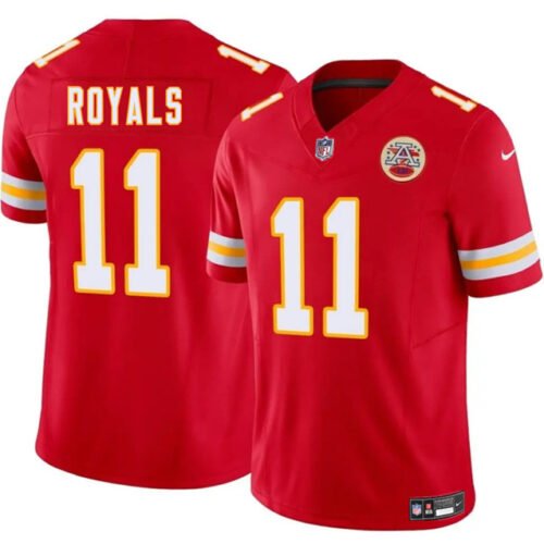 Red Kansas City Chiefs #11 Jalen Royals 2025 Draft F.U.S.E. Vapor Untouchable Limited Stitched Football Jersey - KCJ54
