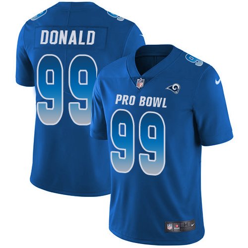 Nike Rams #99 Aaron Donald Royal Stitched NFL Limited NFC 2018 Pro Bowl Jersey - LAR99