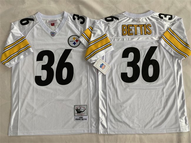 White Pittsburgh Steelers #36 Jerome Bettis Vapor Limited Stitched Football Jersey - PSJ661