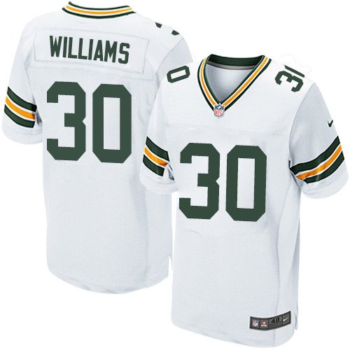 Nike Packers #30 Jamaal Williams White Stitched NFL Elite Jersey - GBJ306
