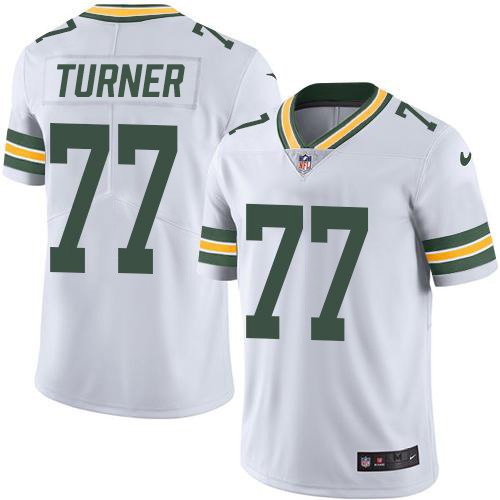 Nike Packers #77 Billy Turner White Stitched NFL Vapor Untouchable Limited Jersey - GBJ391